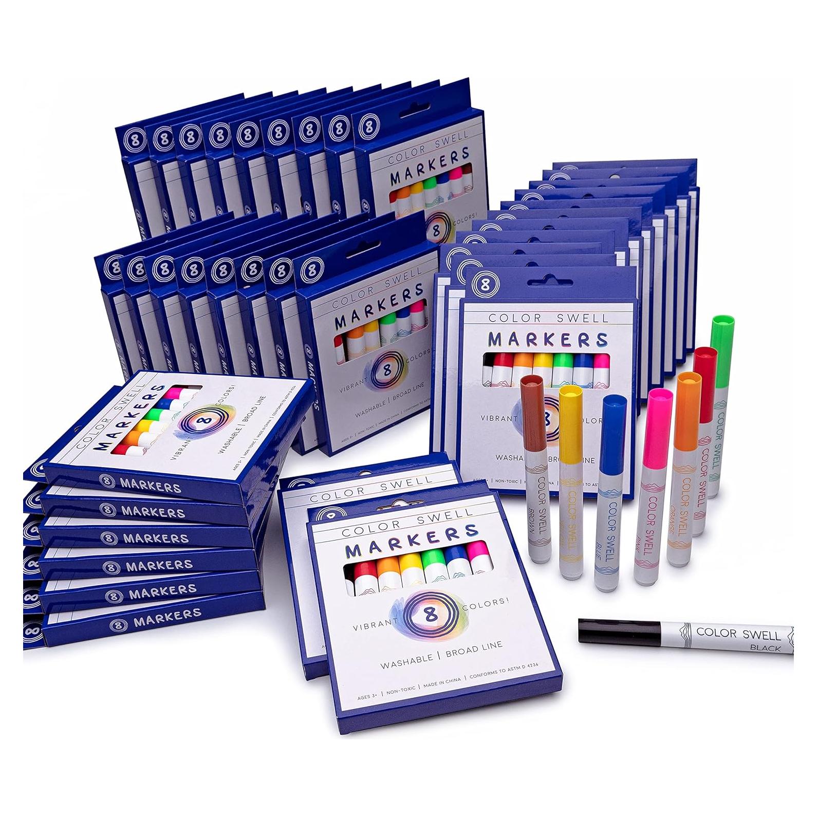Marcadores Lavables Color Swell a Granel 288 Unidades - 36 Paquetes