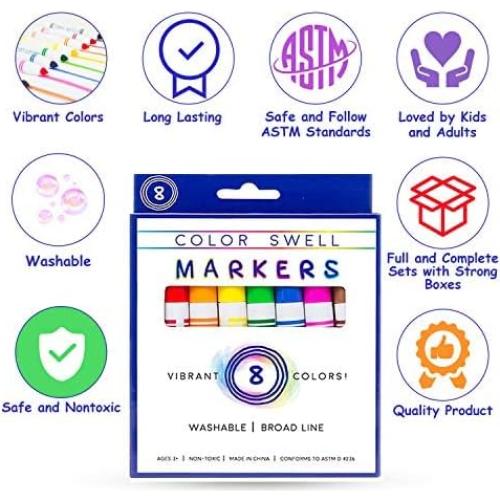 Marcadores Lavables Color Swell a Granel 288 Unidades - 36 Paquetes