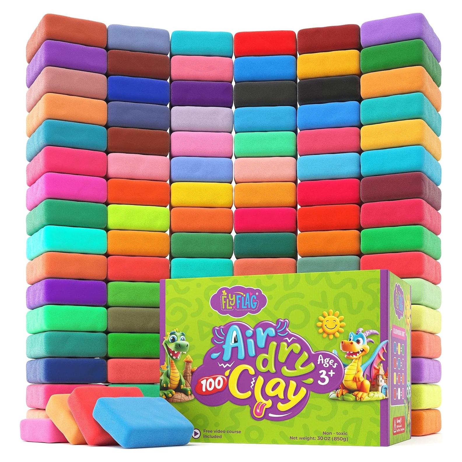 Arcilla Secada al Aire FlyFlag - 100 Colores para Modelar