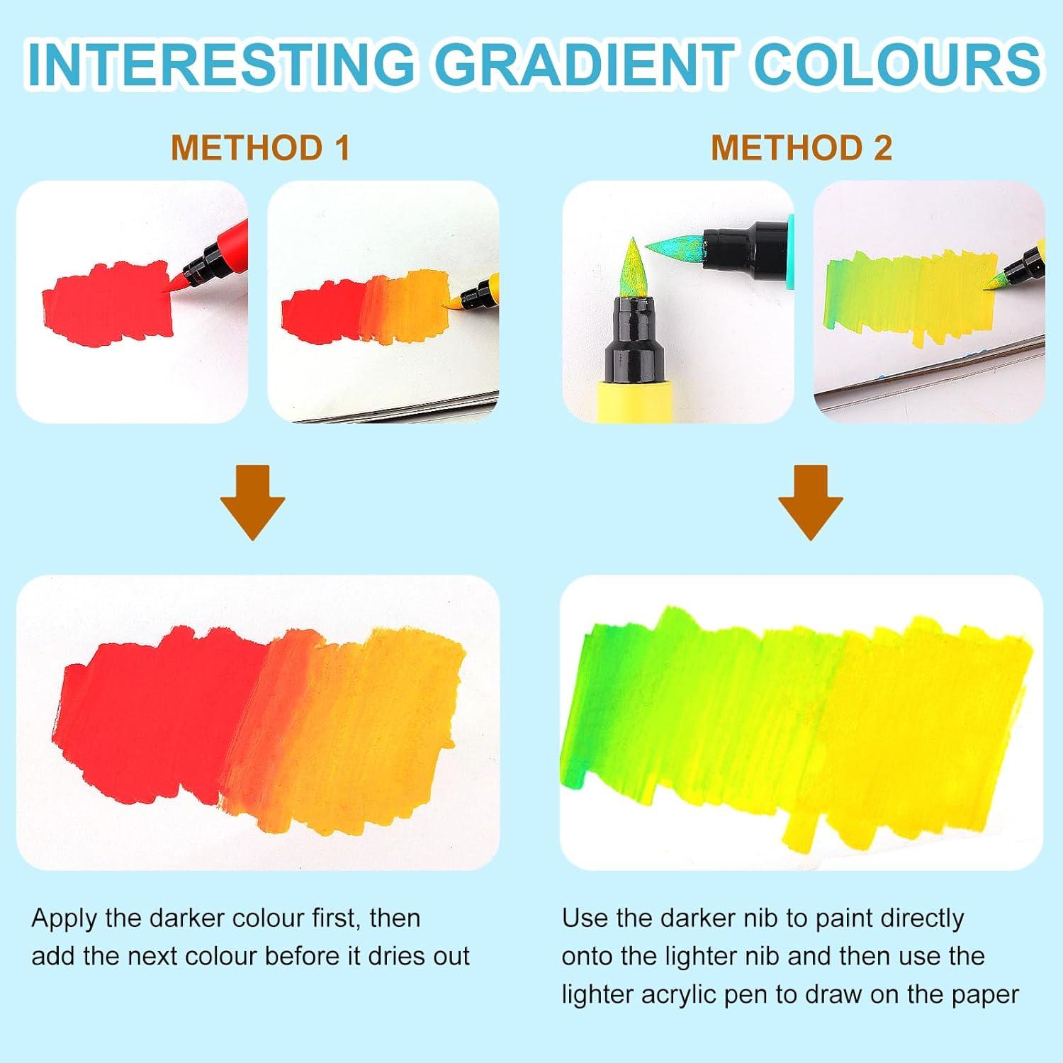 Conjunto de 50 Marcadores Acrílicos Amamao - 100 Colores Doble Punta