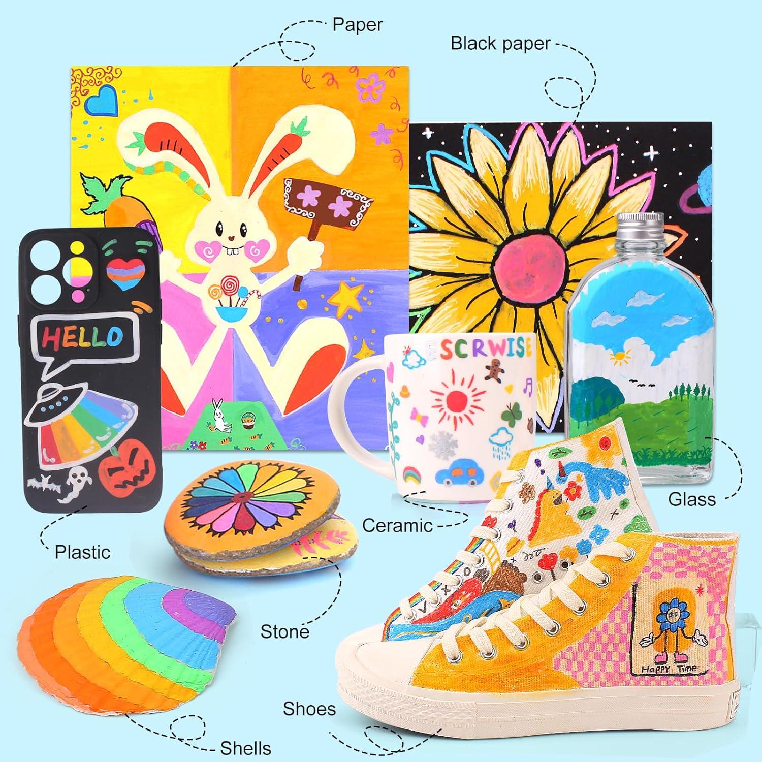 Conjunto de 50 Marcadores Acrílicos Amamao - 100 Colores Doble Punta