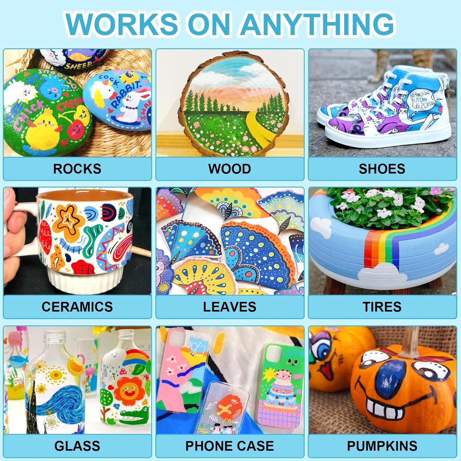 Conjunto de 50 Marcadores Acrílicos Amamao - 100 Colores Doble Punta