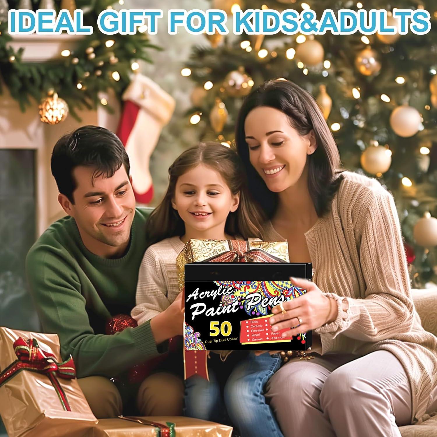 Conjunto de 50 Marcadores Acrílicos Amamao - 100 Colores Doble Punta