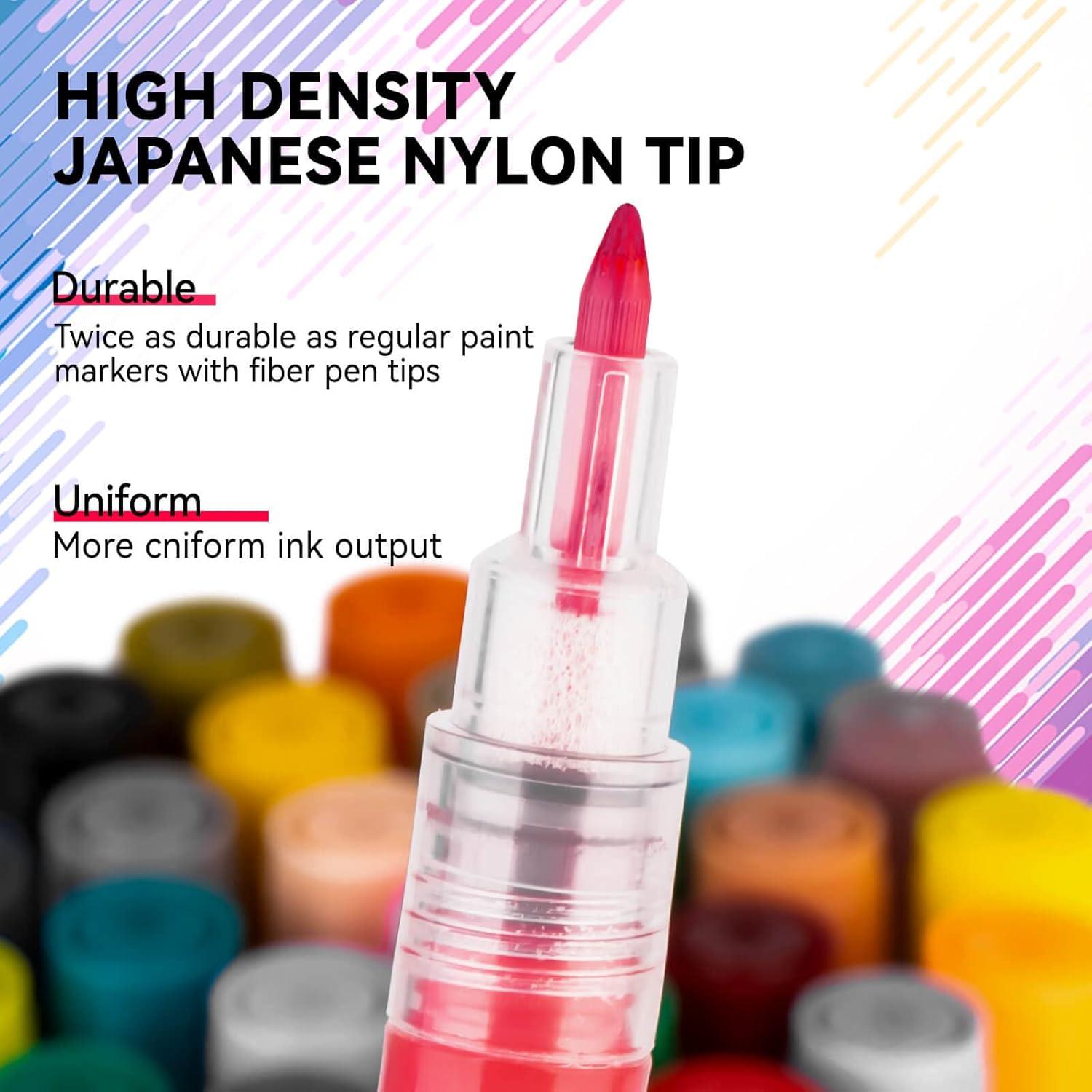 36 Marcadores de Pintura Acrílica Coogert Punta Fina 0.7mm