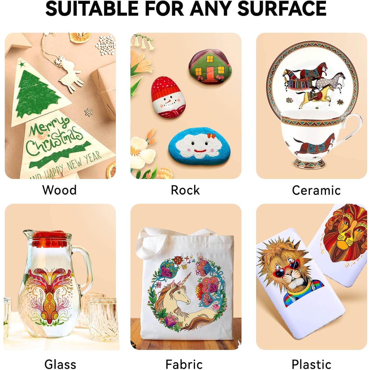 36 Marcadores de Pintura Acrílica Coogert Punta Fina 0.7mm