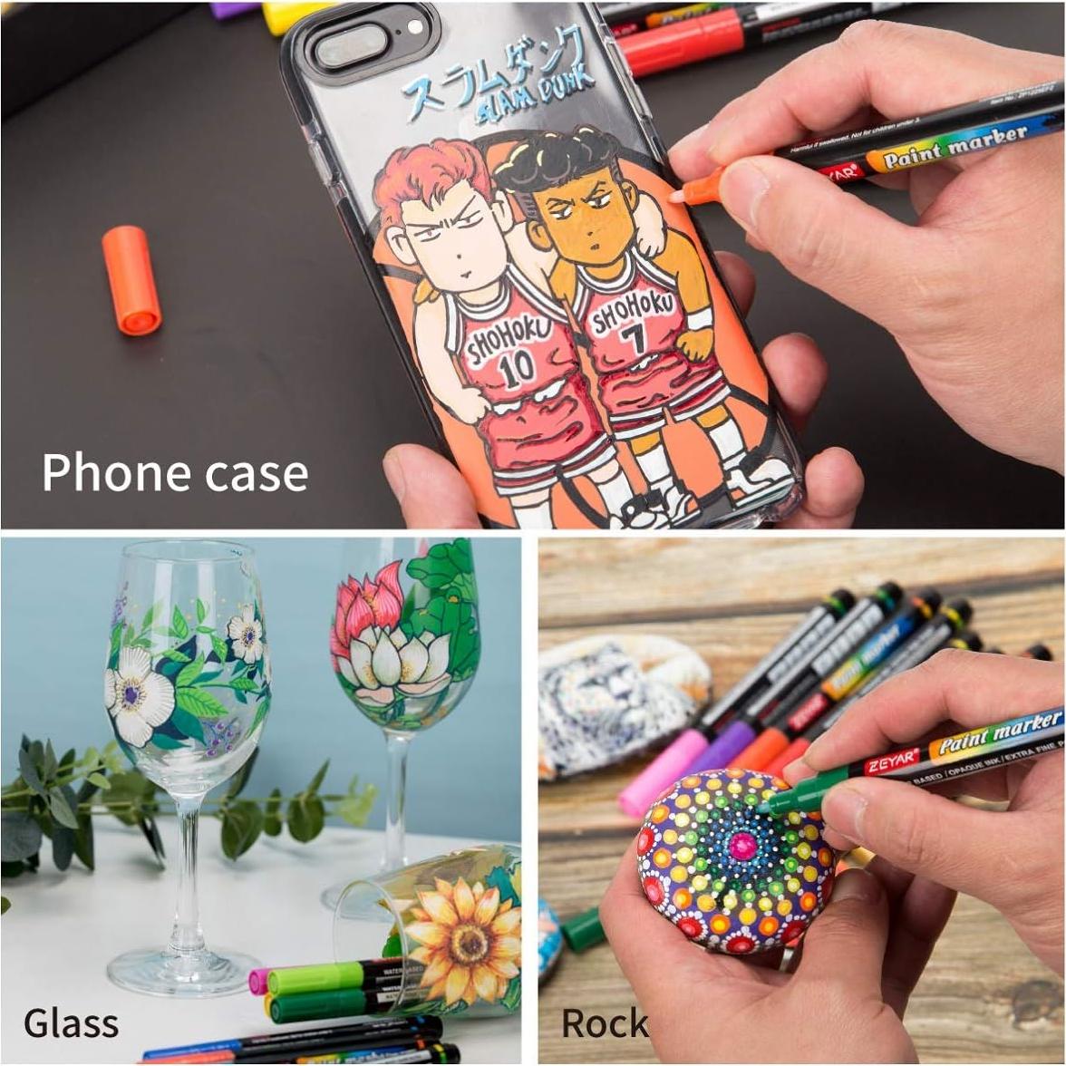 Marcadores Acrílicos ZEYAR Premium 18 Colores Punta Fina