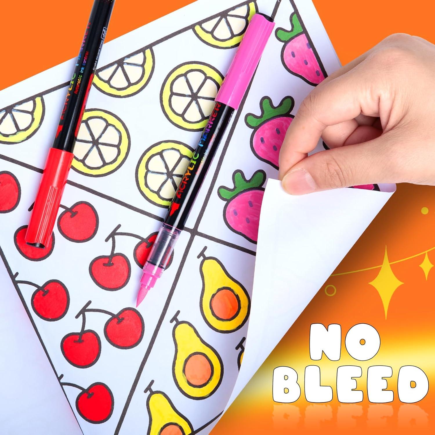 Marcadores Acrílicos Aen Art 24 Colores Punta de Pincel