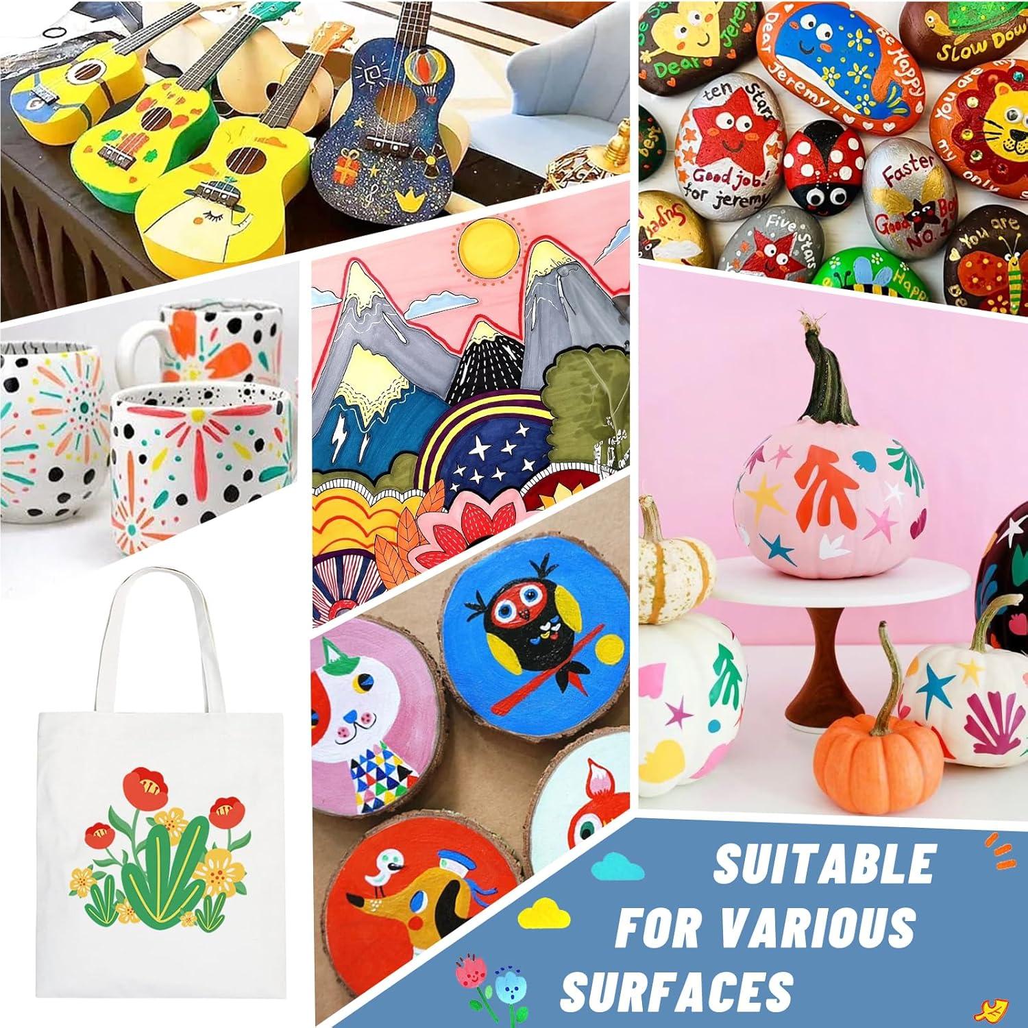 28 Marcadores Acrílicos Metálicos TANMIT Doble Punta 371g