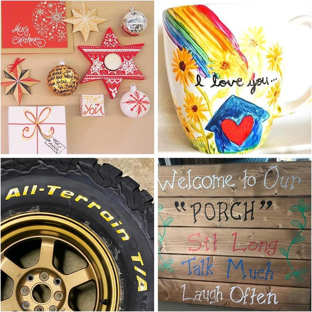 Marcadores de Pintura Acrílica Overseas - Set de 12 Colores