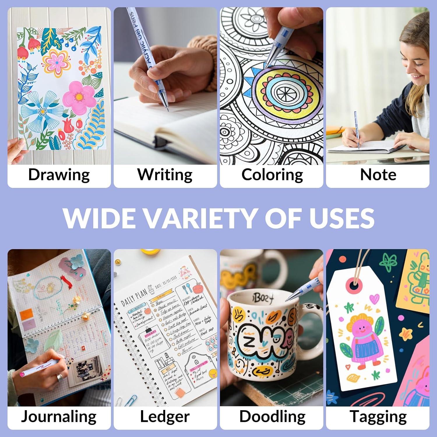 Bolígrafo de Gel Acrílico KEMYR 48 Colores Punta 1mm