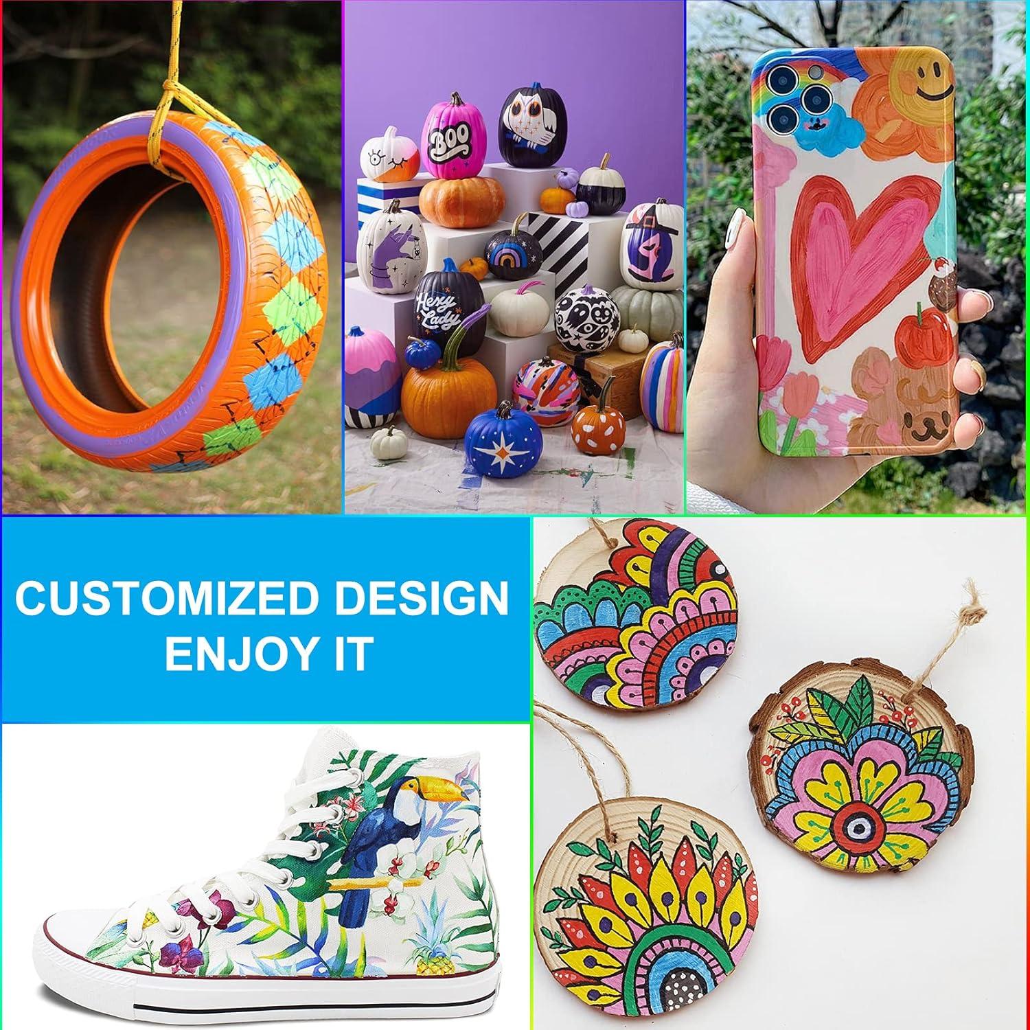 Marcadores de Pintura Acrílica NAWOD 35 Colores Punta Fina y Media