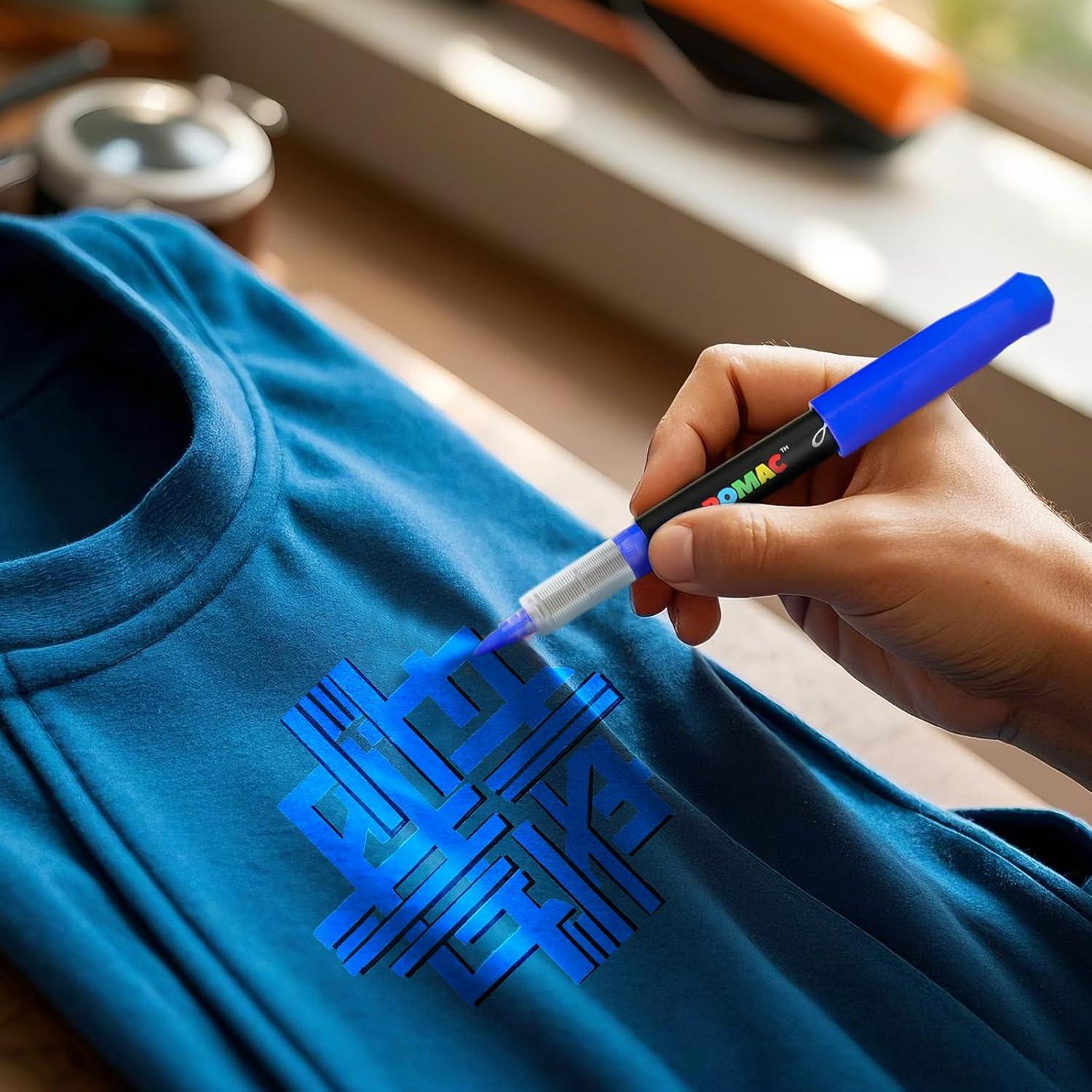 Marcadores Acrílicos POMAC 5 Colores Punta de Pincel 99g