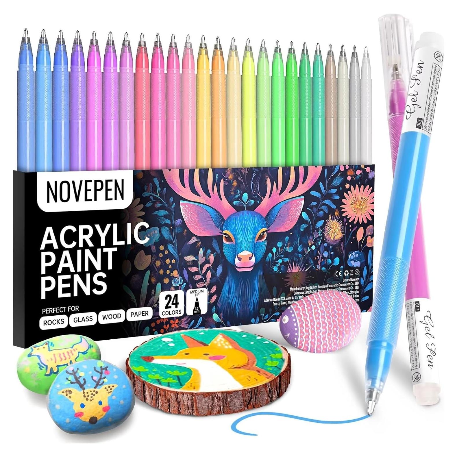 Set de 24 Bolígrafos de Gel Acrílico InkSlick Multicolor 1.0mm