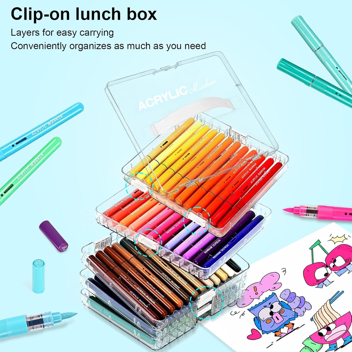 Marcadores Acrílicos Artugn 60 Colores Punta de Pincel 1-8mm