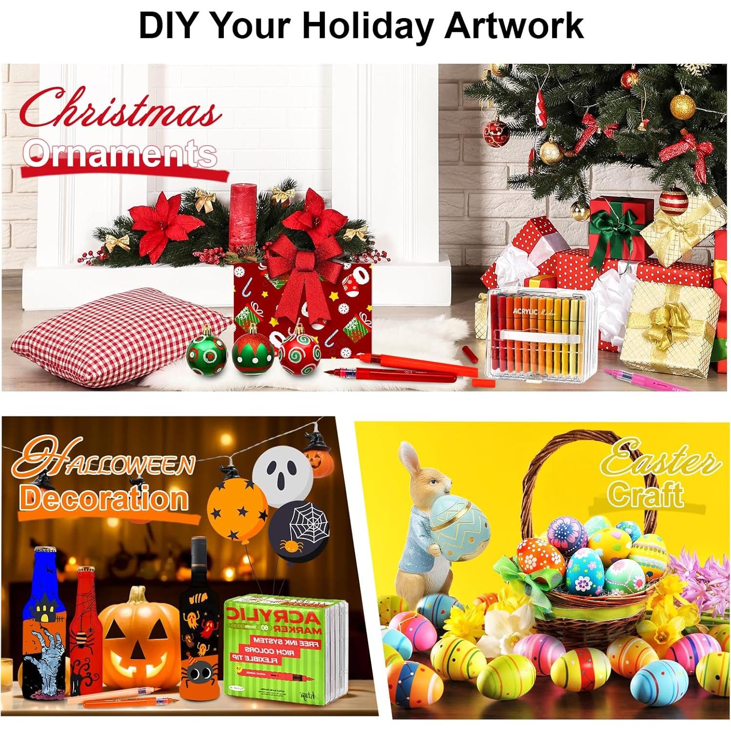 Marcadores Acrílicos Artugn 60 Colores Punta de Pincel 1-8mm