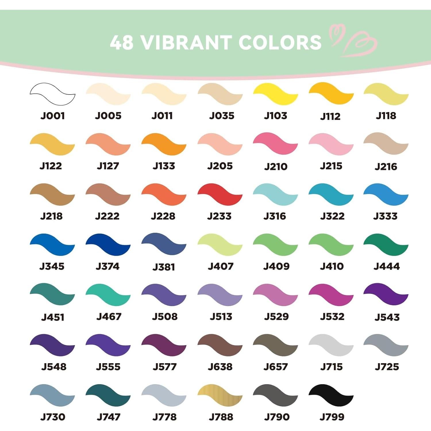 Bolígrafo Acrílico Arrtx Simptap 48 Colores Punta de Pincel