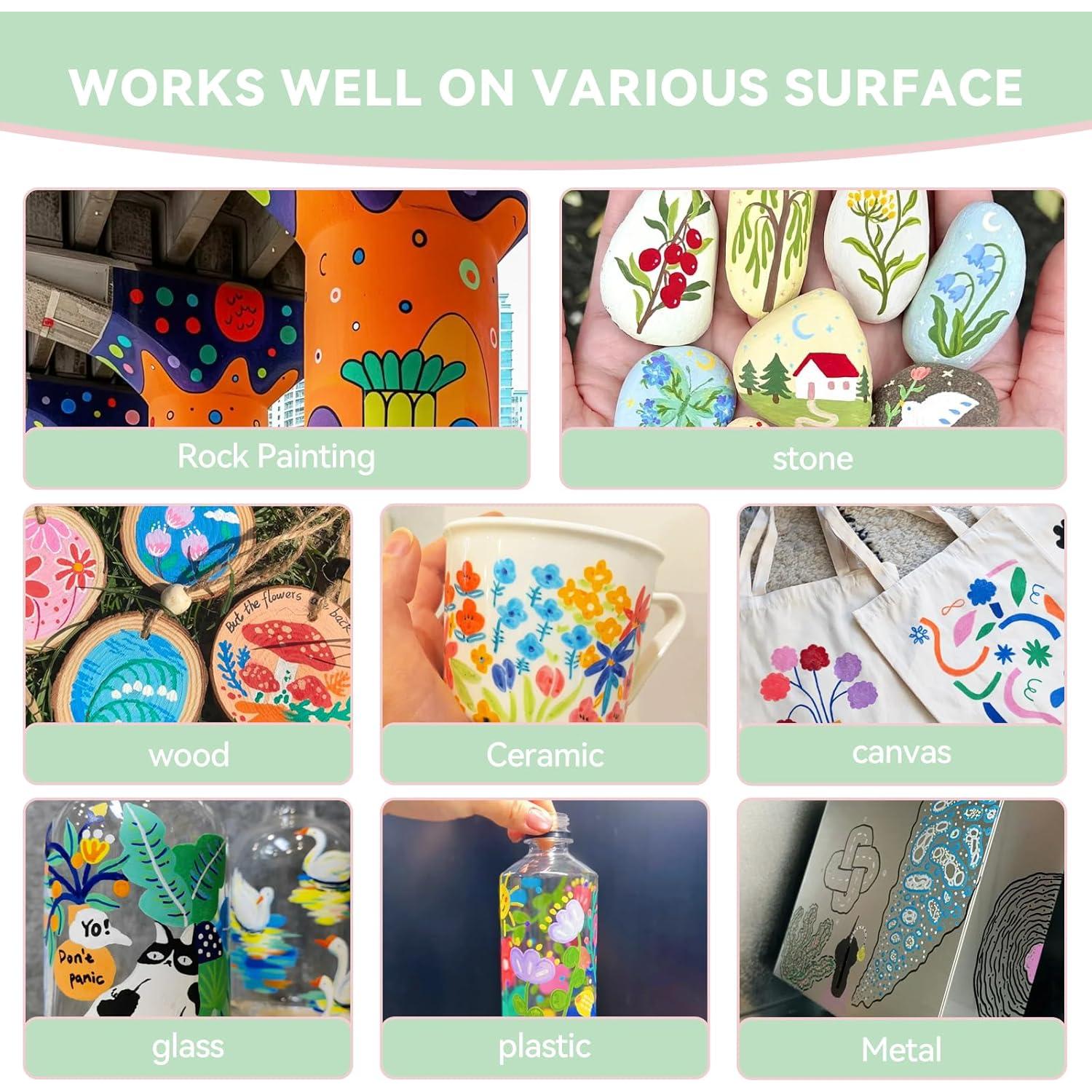 Bolígrafo Acrílico Arrtx Simptap 48 Colores Punta de Pincel