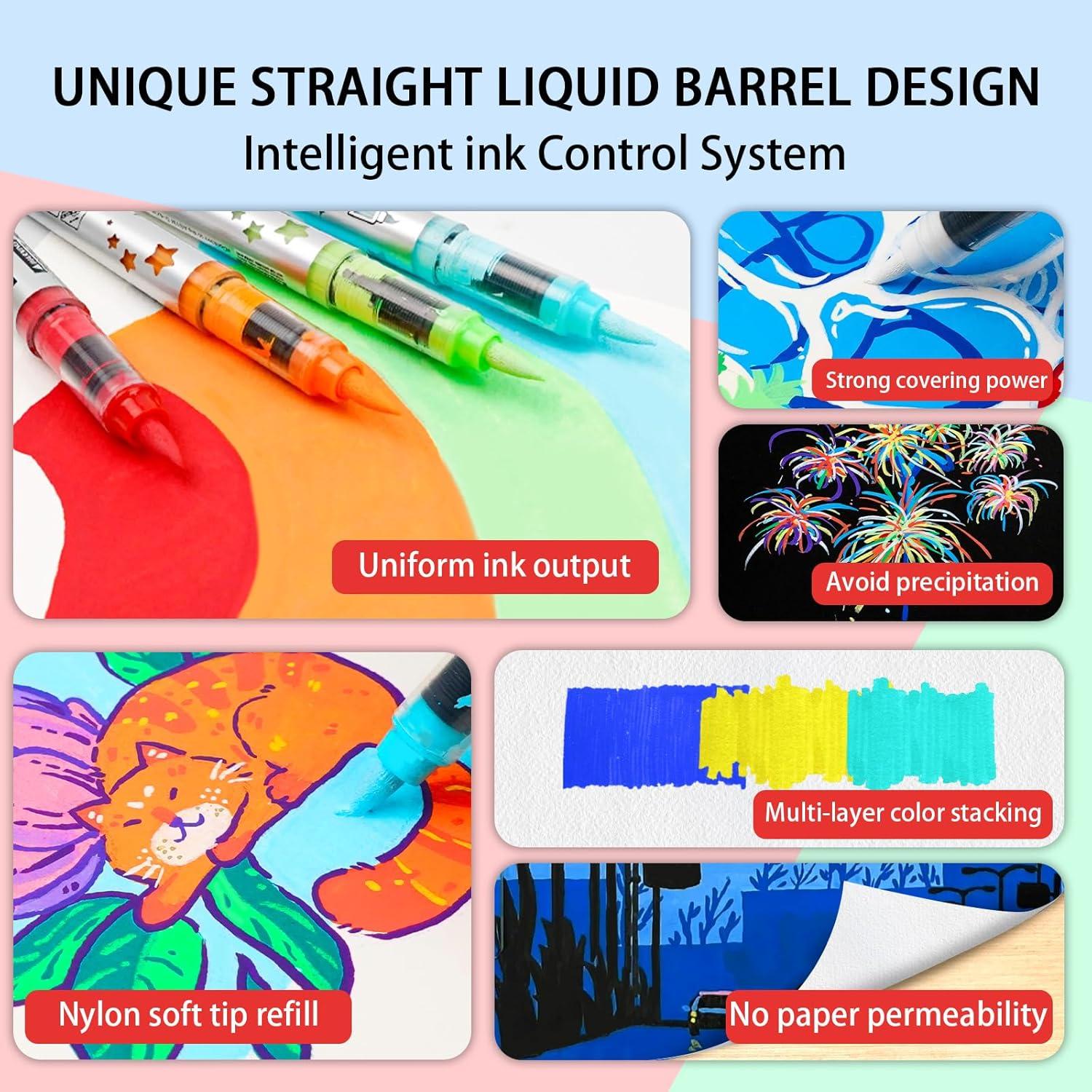 Marcadores de Pintura Betem 24 Colores Punta de Pincel