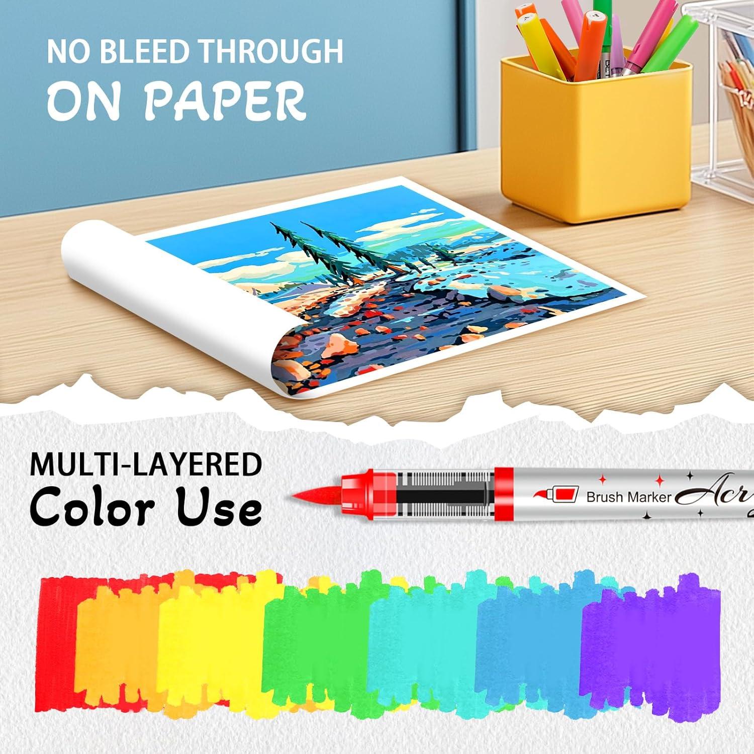 Marcadores de Pintura Betem 24 Colores Punta de Pincel