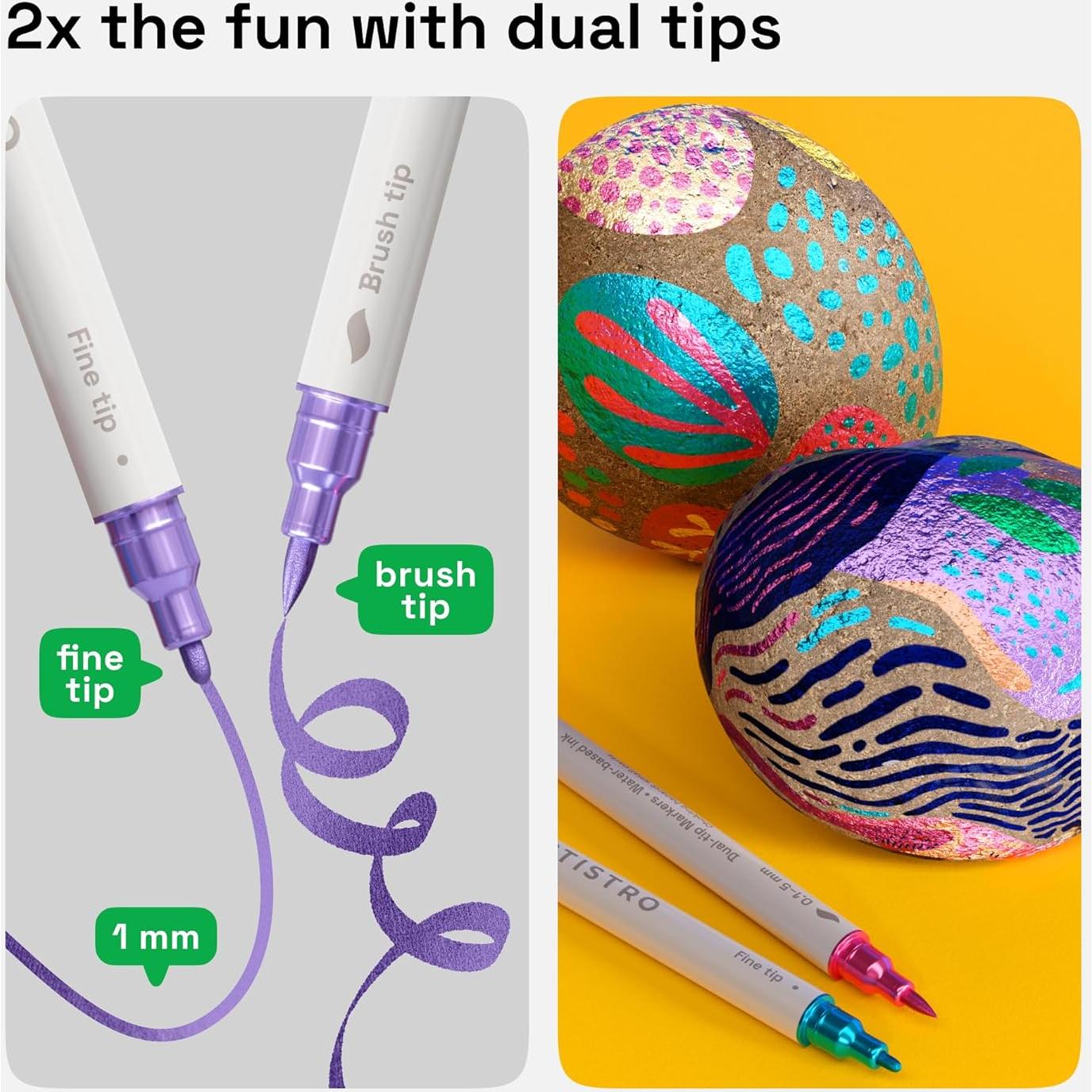 Marcadores de Pintura Acrílica ARTISTRO Doble Punta 24 Colores