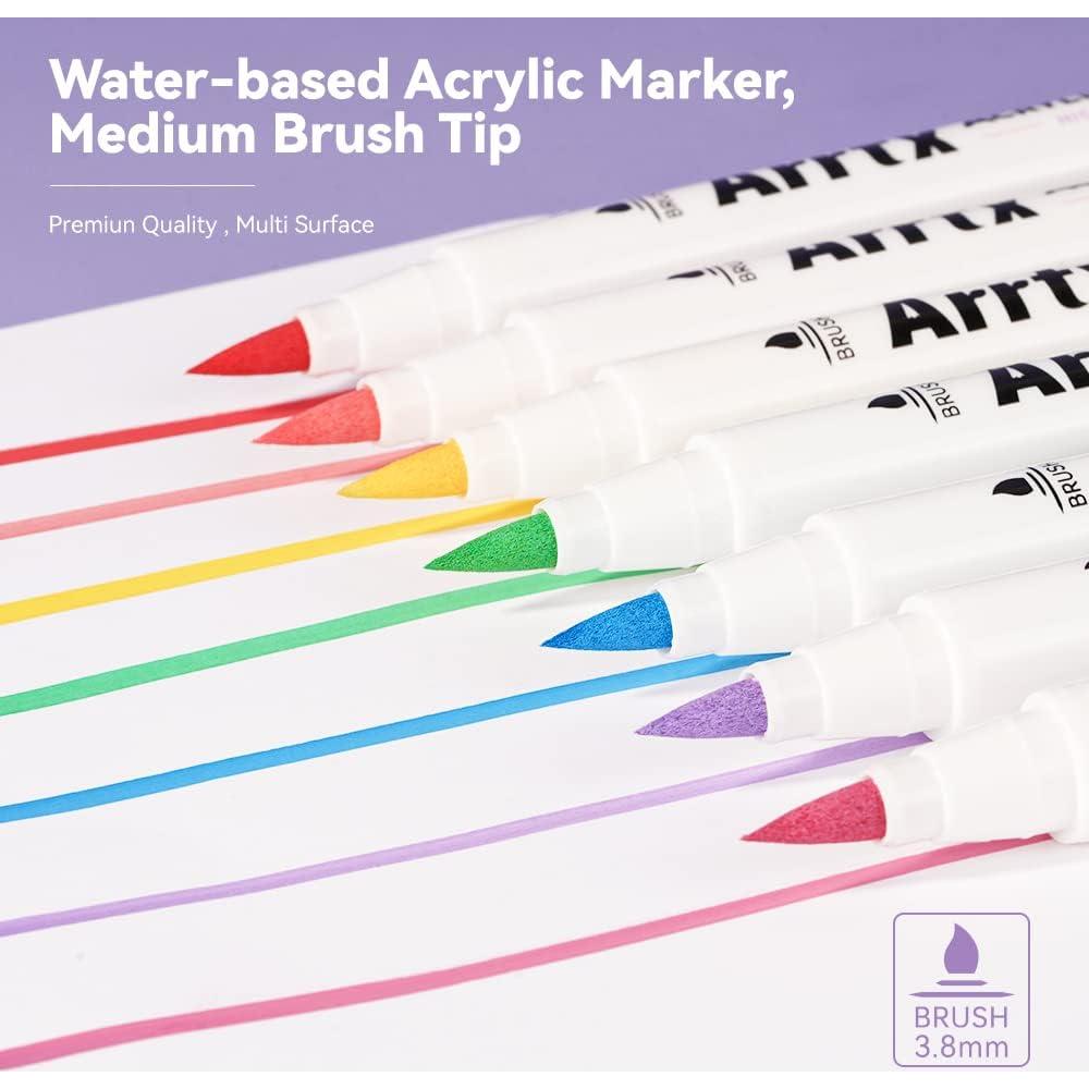 Marcadores de Pintura Acrílica Arrtx 30 Colores Punta de Pincel