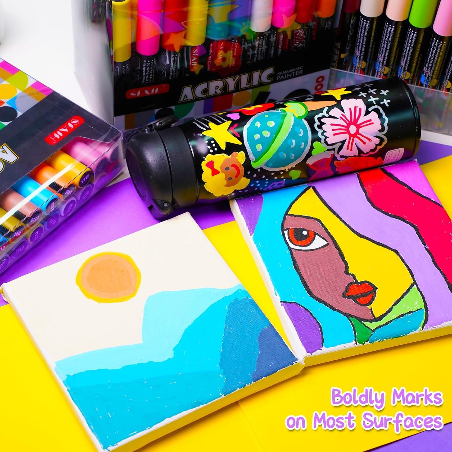 Marcadores Acrílicos SFAIH 24 Colores 3mm Punta Reemplazable