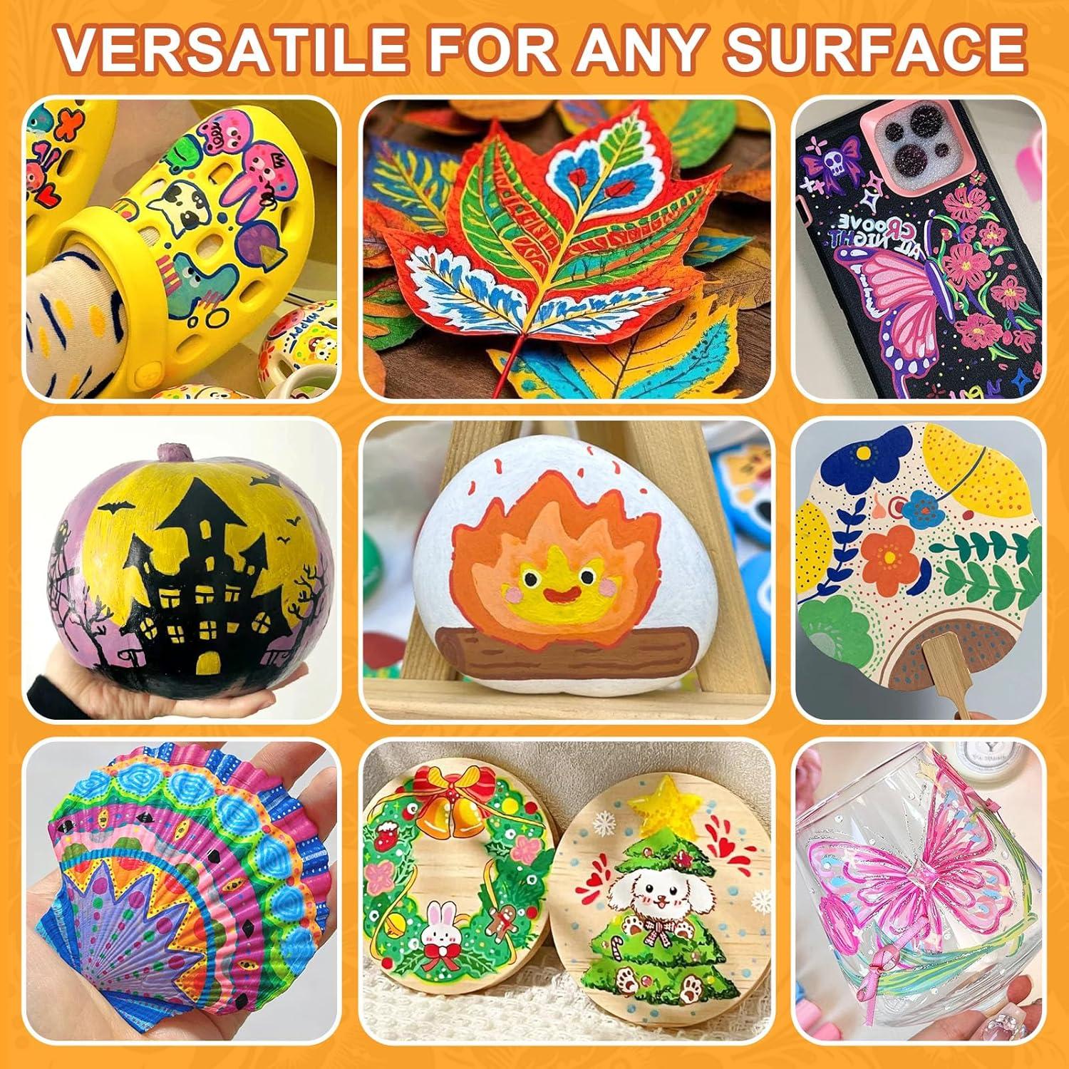 Set de 180 Marcadores de Pintura Acrílica NICETY - Punta de Pincel 1-6mm