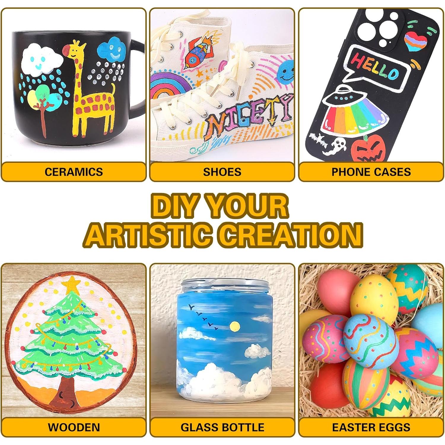 Set de 58 Marcadores de Pintura Acrílica NICETY 3mm Multicolor