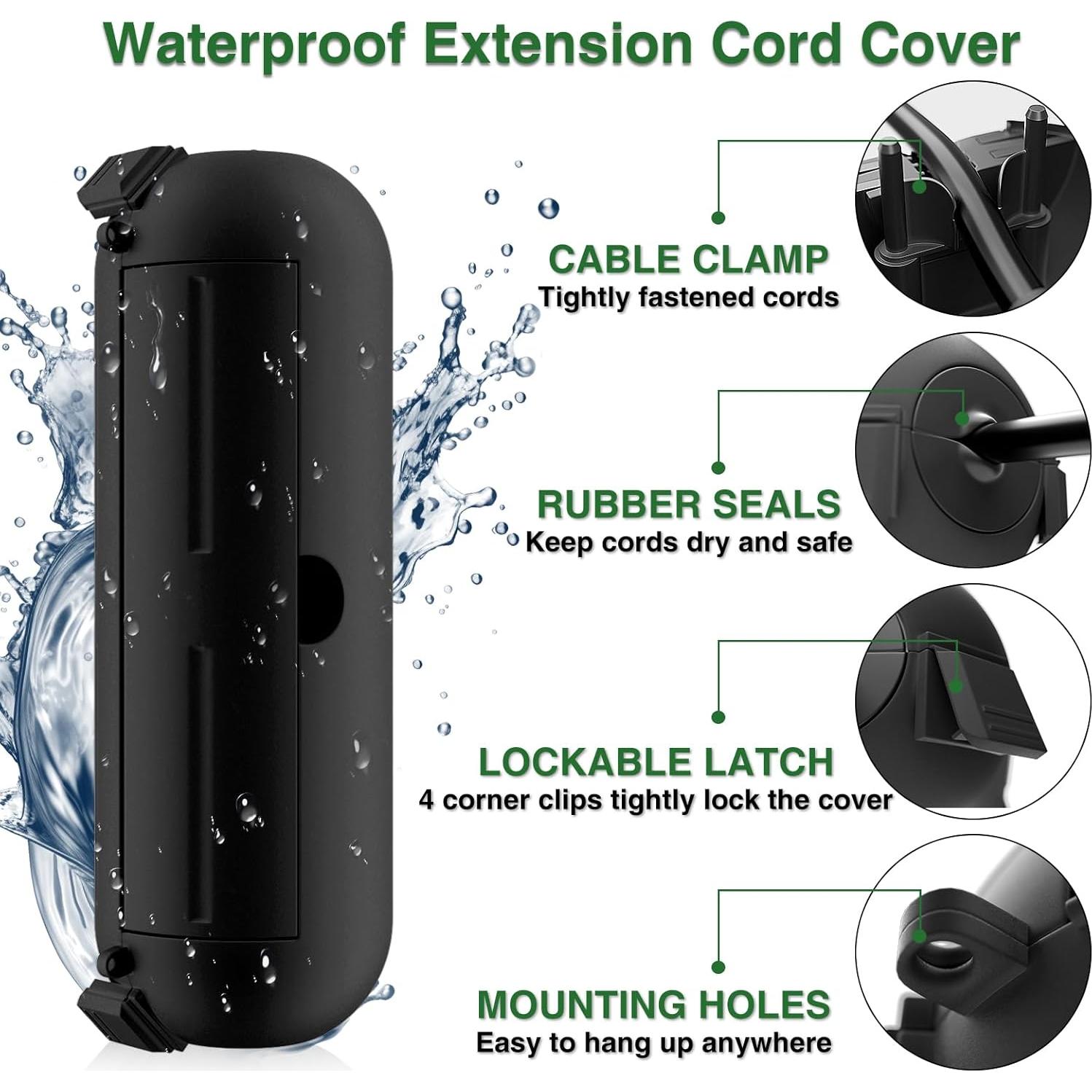 Flemoon Cubierta de Seguridad para Cable de Extensión IP44