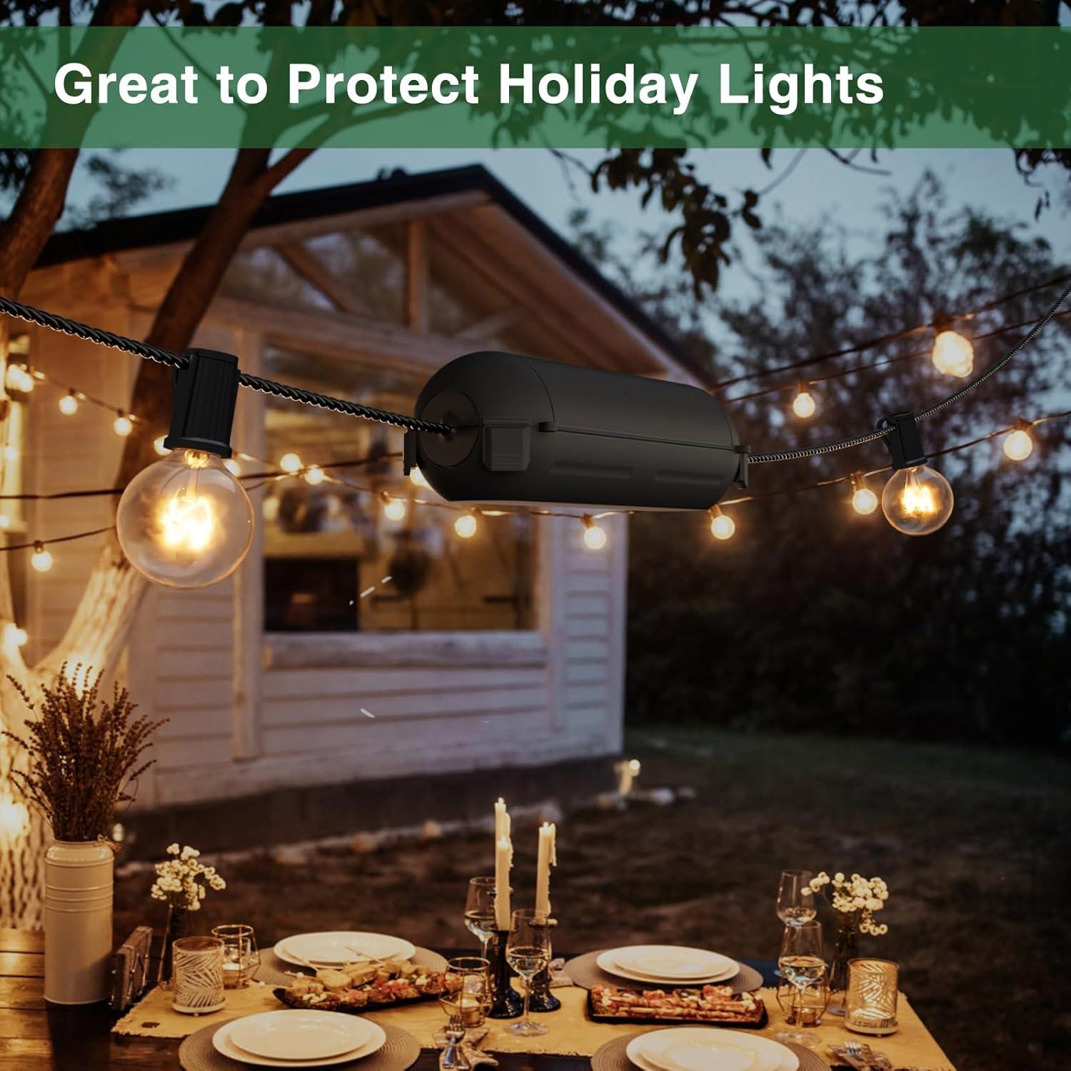 Flemoon Cubierta de Seguridad para Cable de Extensión IP44