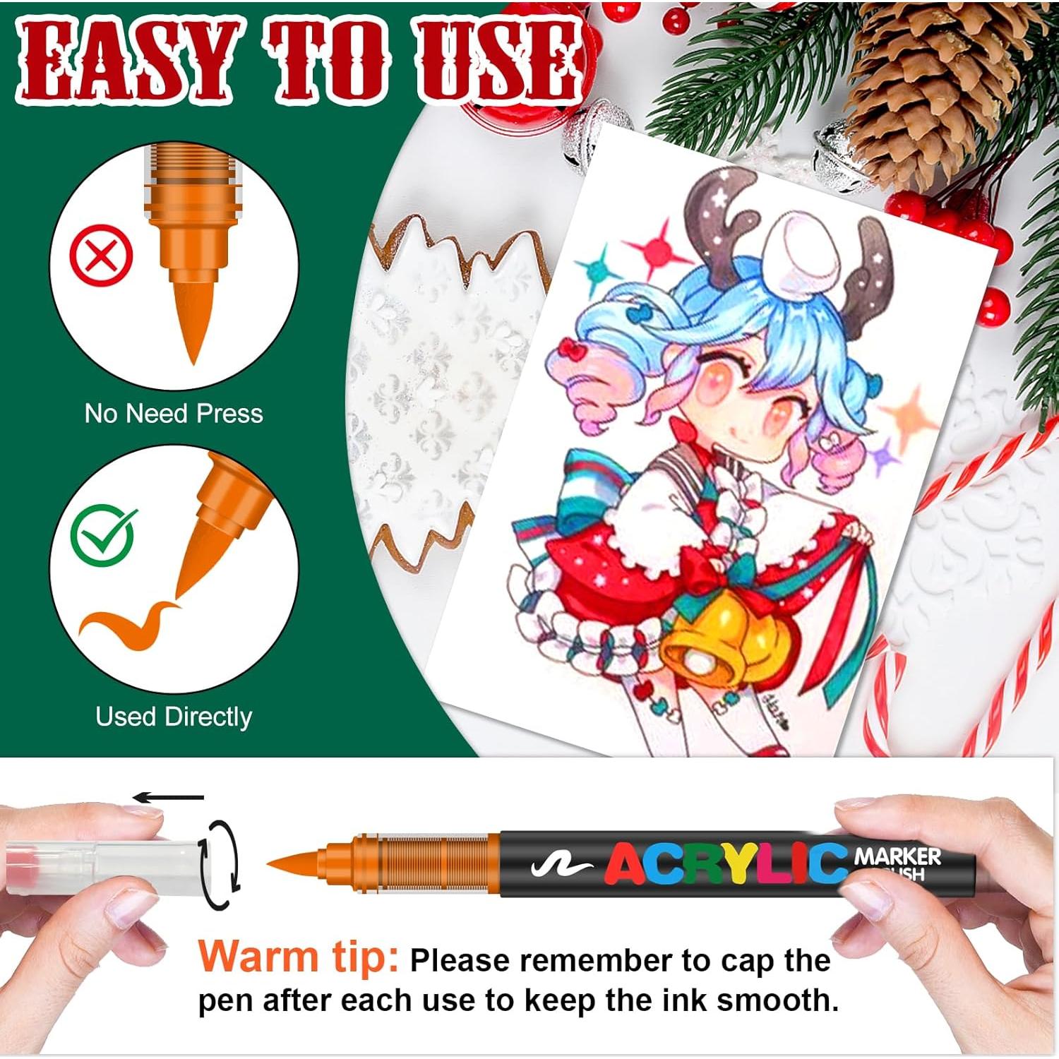 Marcadores de Pintura Acrílica Amamao 72 Colores Multicolor