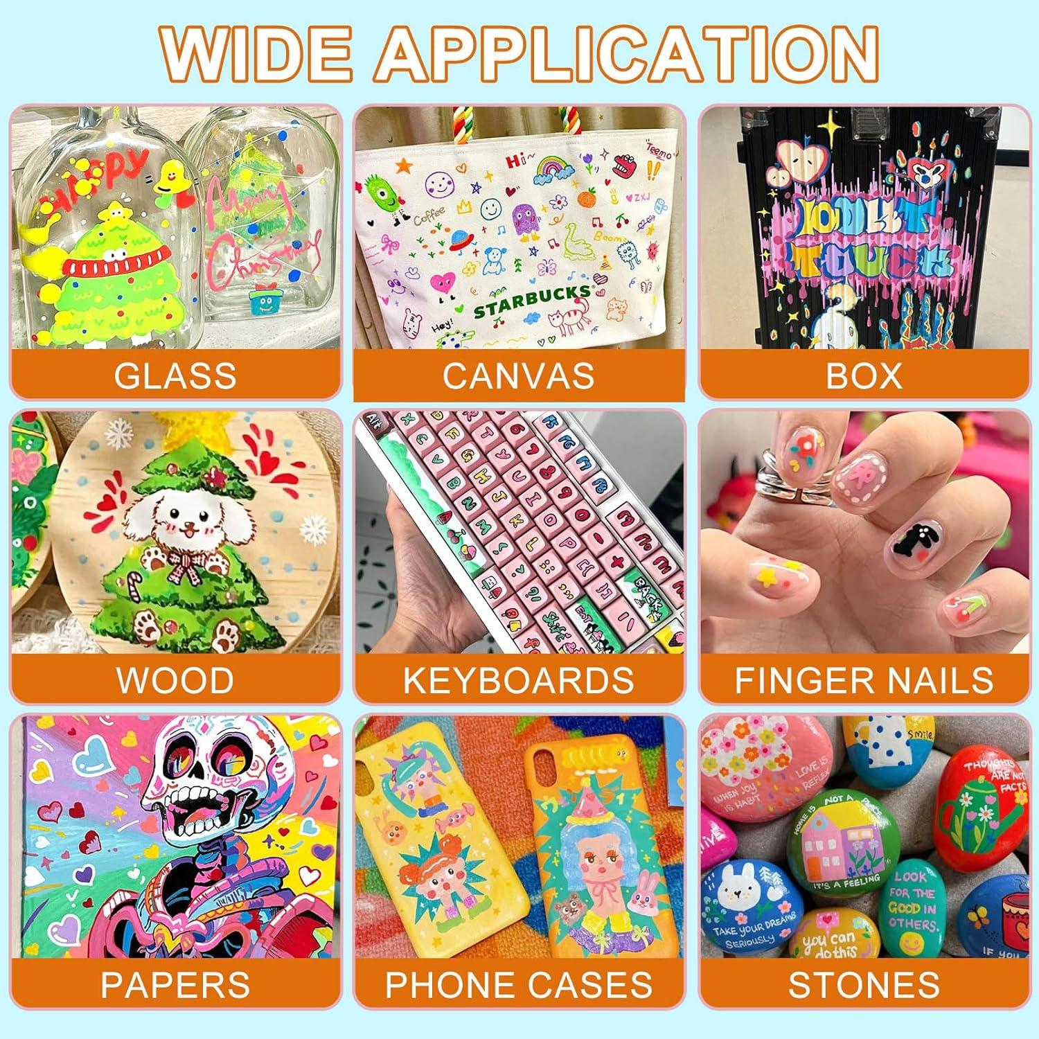 Set de 168 Marcadores de Pintura Acrílica AcrylicAura Multicolor