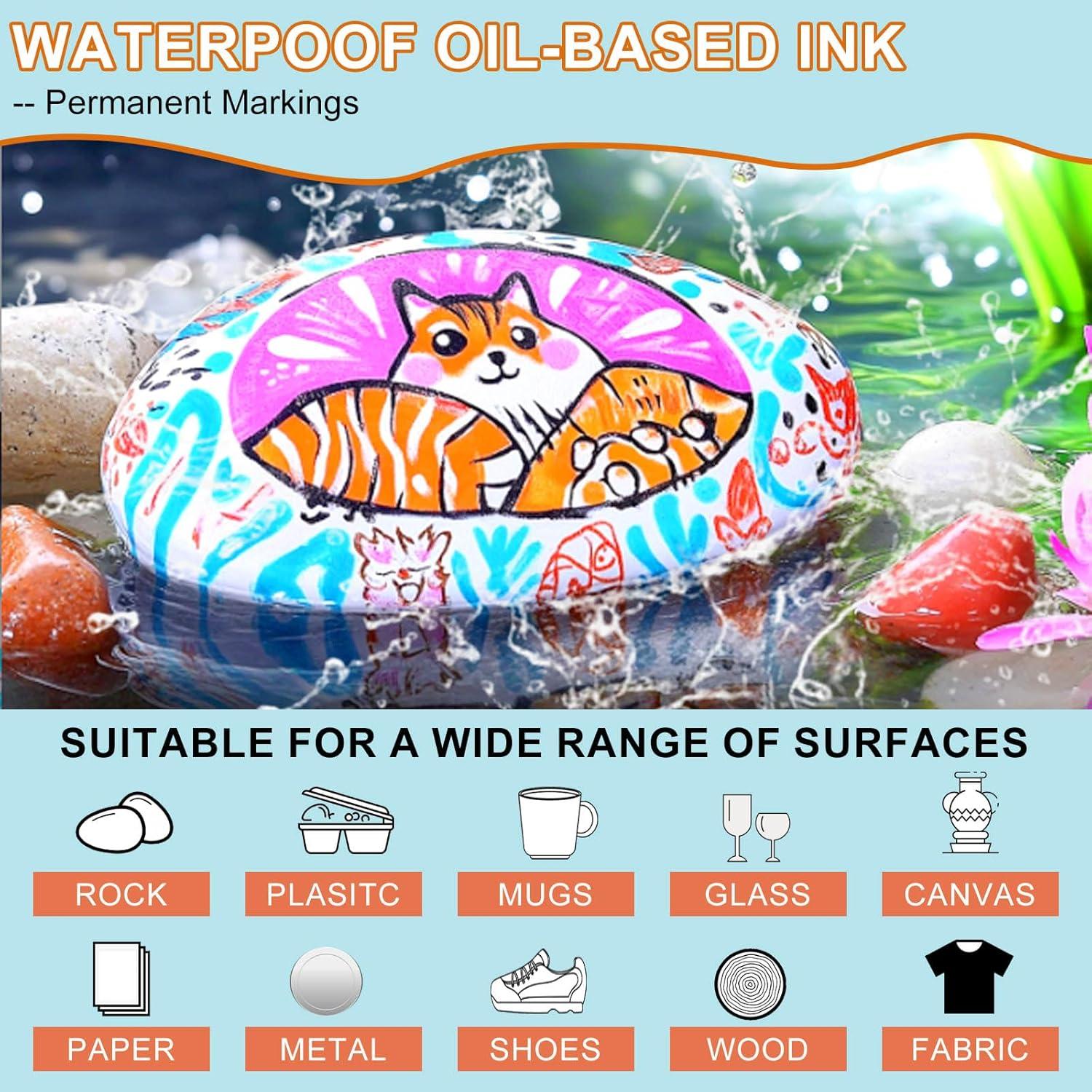 Set de 168 Marcadores de Pintura Acrílica AcrylicAura Multicolor