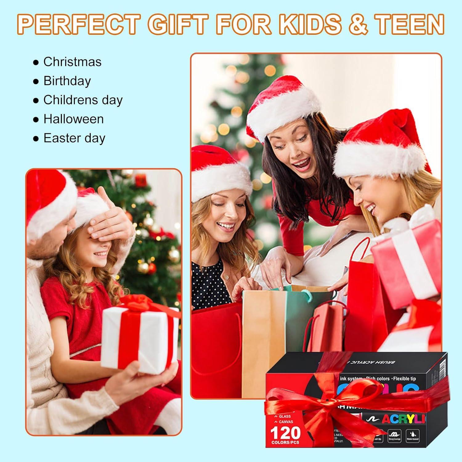 Set de 168 Marcadores de Pintura Acrílica AcrylicAura Multicolor