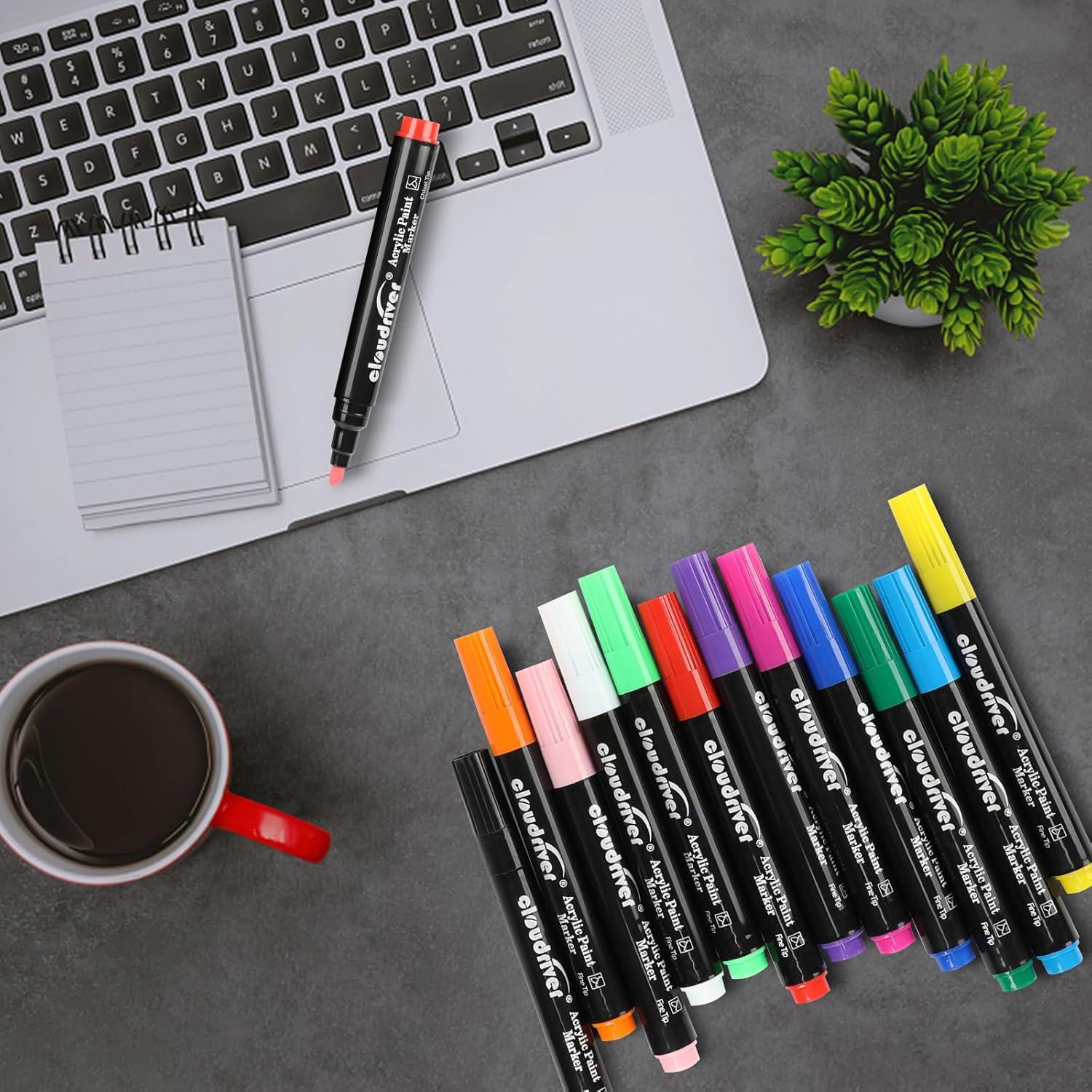 Marcadores de Pintura Acrílica Cloudriver - Paquete de 48 Colores