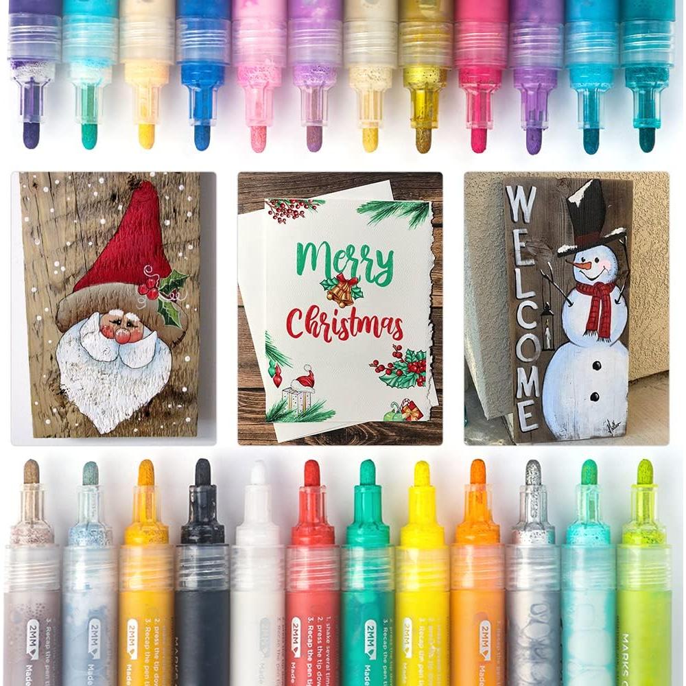 Marcadores de Pintura Acrílica JR.WHITE 24 Colores Punta Media