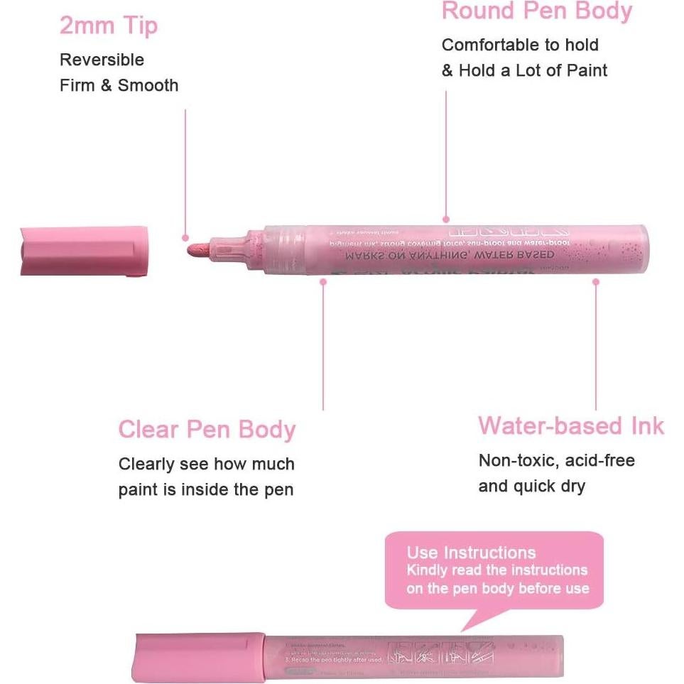 Marcadores de Pintura Acrílica JR.WHITE 24 Colores Punta Media