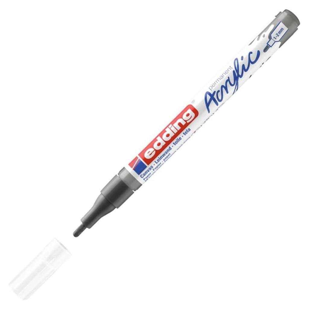 Marcador Acrílico Edding 5300 Fino Gris 1mm - Pintura Impermeable
