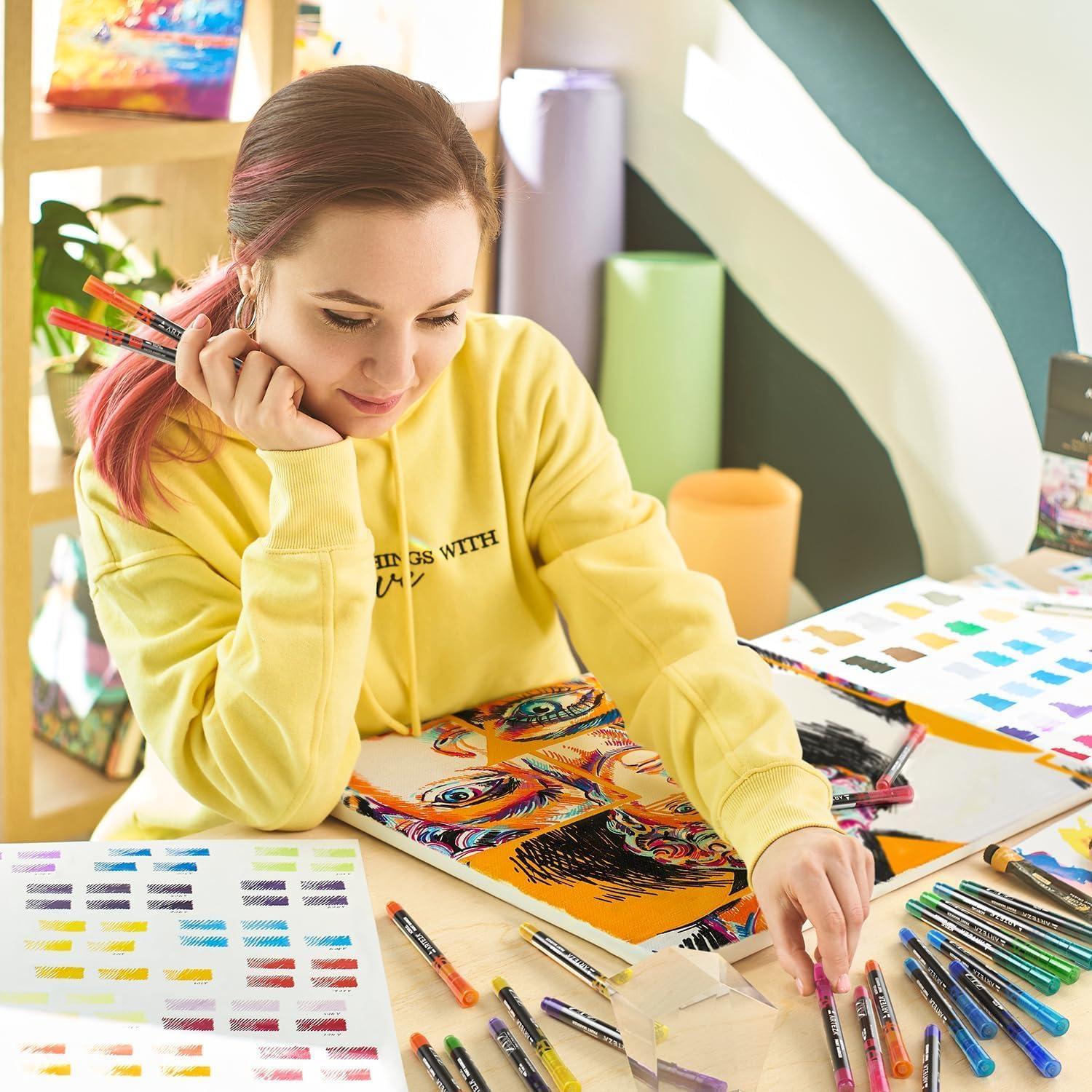 Set de 40 Marcadores de Pintura Acrílica Arteza Multicolor