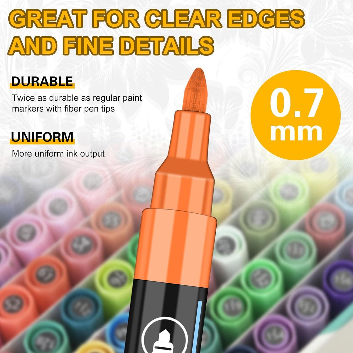 Marcadores Acrílicos NICETY 168 Colores 0.7mm Punta Fina