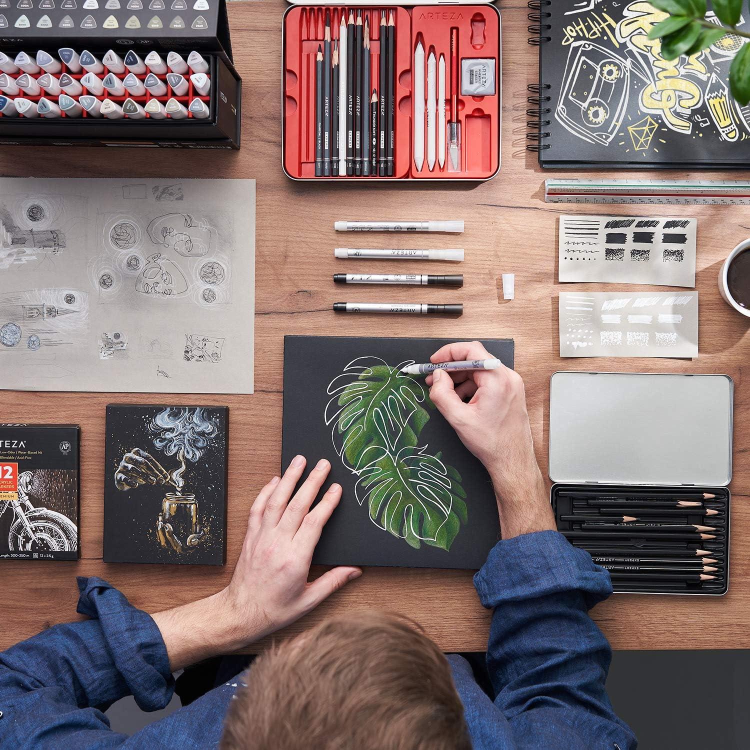 Set de 12 Marcadores Acrílicos Blancos ARTEZA para Manualidades