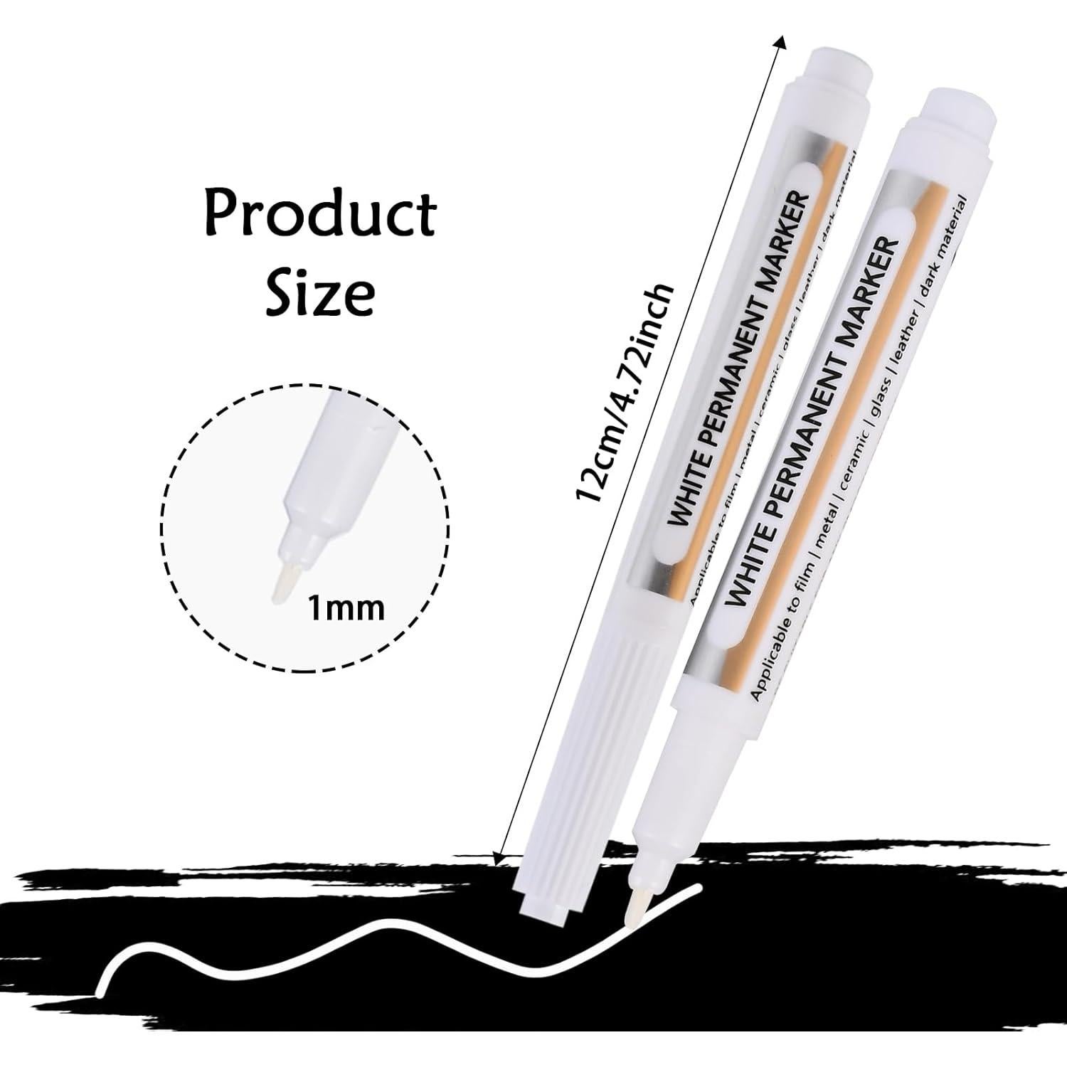 Bolígrafos de Pintura Blanca Goldge - 20 Marcadores Acrílicos