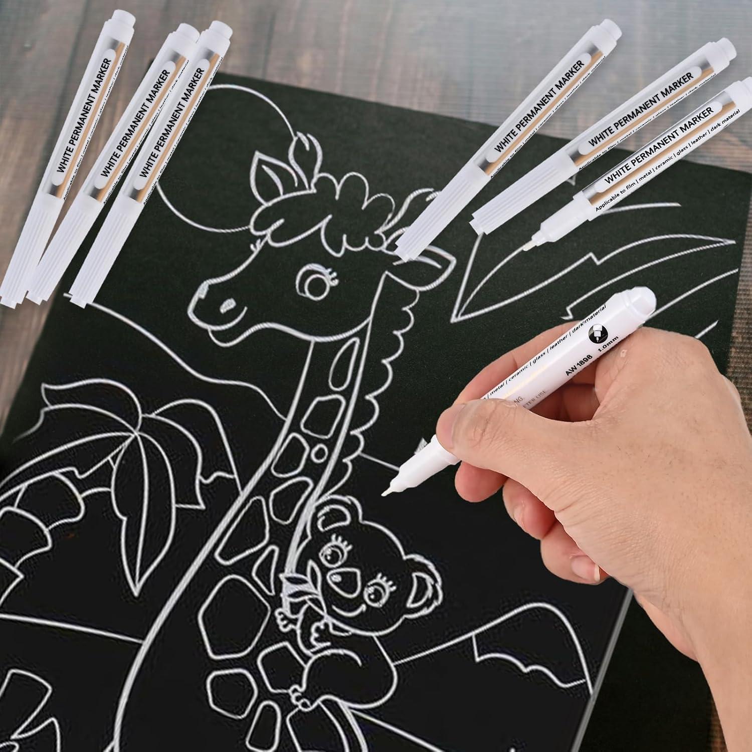 Bolígrafos de Pintura Blanca Goldge - 20 Marcadores Acrílicos