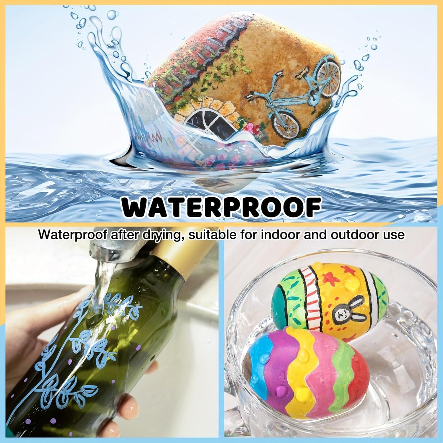 Marcadores Acrílicos Doble Punta UNIKNIU - 12 Colores