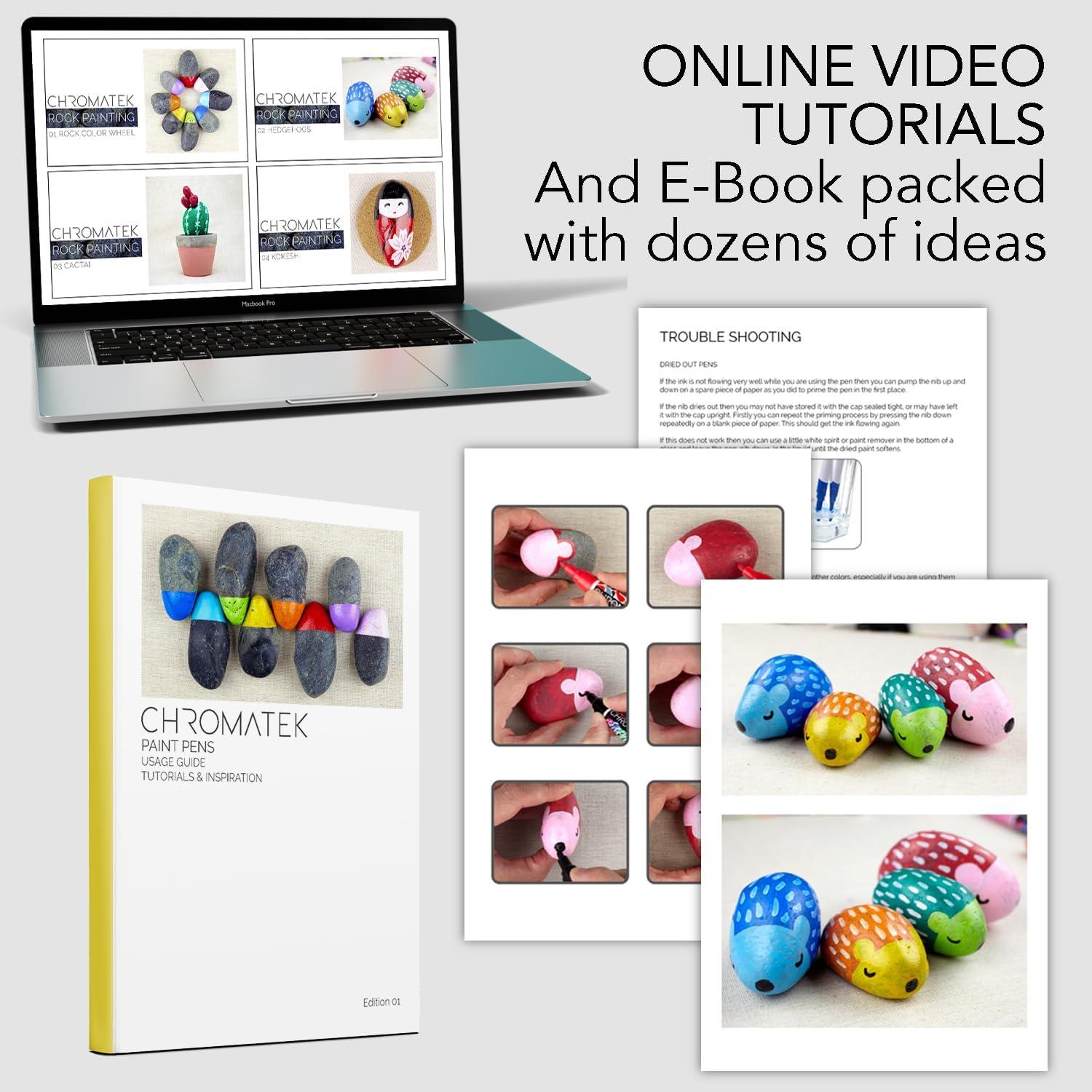 Marcadores de Pintura Acrílica CHROMATEK - 21 Colores Premium