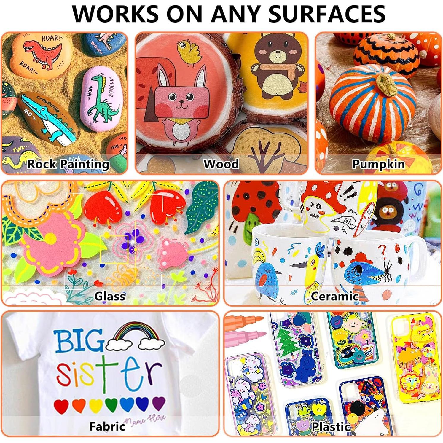 Marcadores de Pintura Acrílica Gunsamg 100 Colores 0.7mm