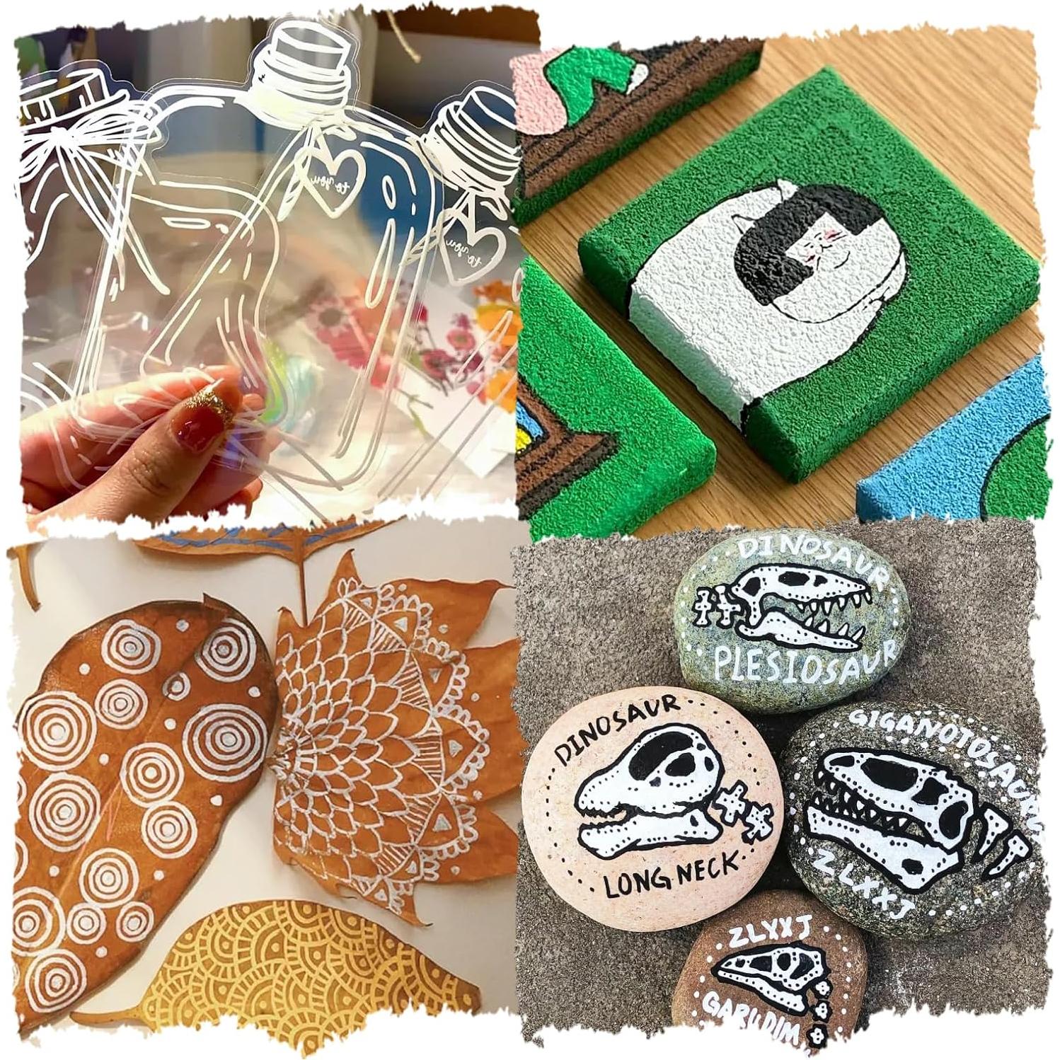 Set de 5 Bolígrafos Marcadores Blancos JEFFNIUB para Arte