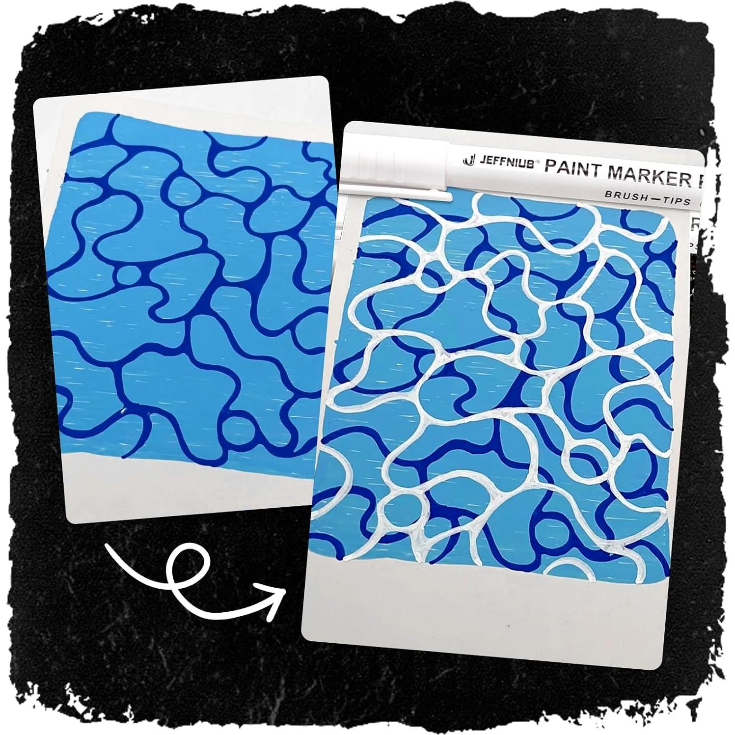 Set de 5 Bolígrafos Marcadores Blancos JEFFNIUB para Arte