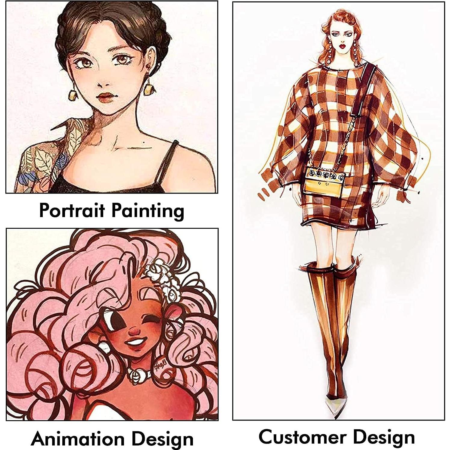 Marcadores de Tono de Piel NAWOD, Juego de 12, Punta Extra Fina