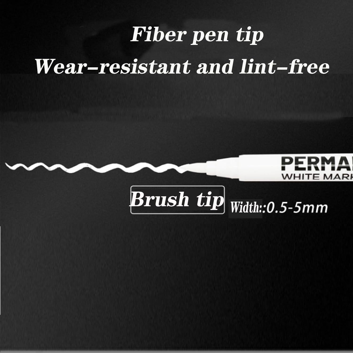 9 Marcadores Acrílicos Blancos LMMINBZ Punta Fina 1-6mm